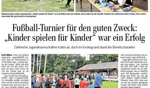PAZ: F-Junioren des SSV Stederdorf holen Sieg im Turnier