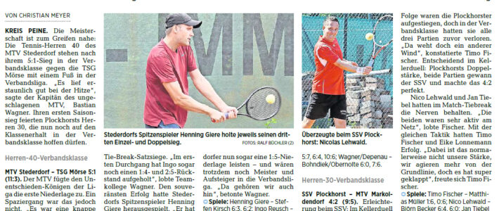 PAZ: Titel ganz nah: Stederdorf gewinnt Hitzeschlacht