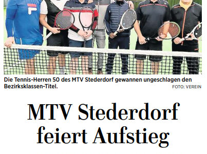PAZ: MTV Stederdorf feiert Aufstieg
