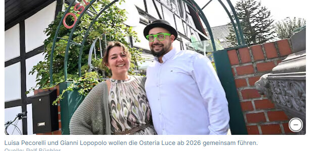 PAZ: Große Veränderung: Wie es mit dem Restaurant Osteria Luce in Stederdorf weitergeht PAZ: Große Veränderung: Wie es mit dem Restaurant Osteria Luce in Stederdorf weitergeht