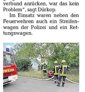 PAZ: Duttenstedt: Kompost brennt PAZ: Duttenstedt: Kompost brennt