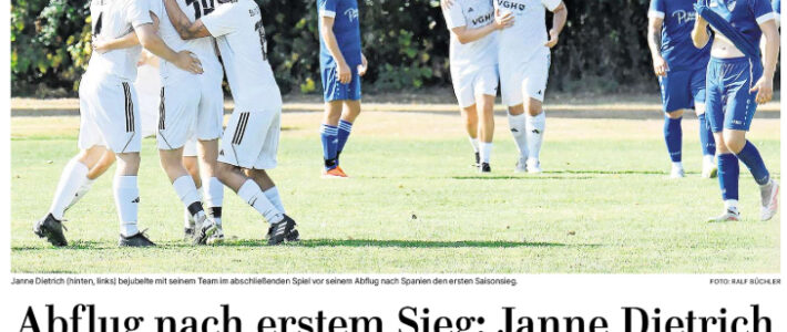 PAZ: Abflug nach erstem Sieg: Janne Dietrich hofft aufs El Classico und den PAZ-Cup PAZ: Abflug nach erstem Sieg: Janne Dietrich hofft aufs El Classico und den PAZ-Cup